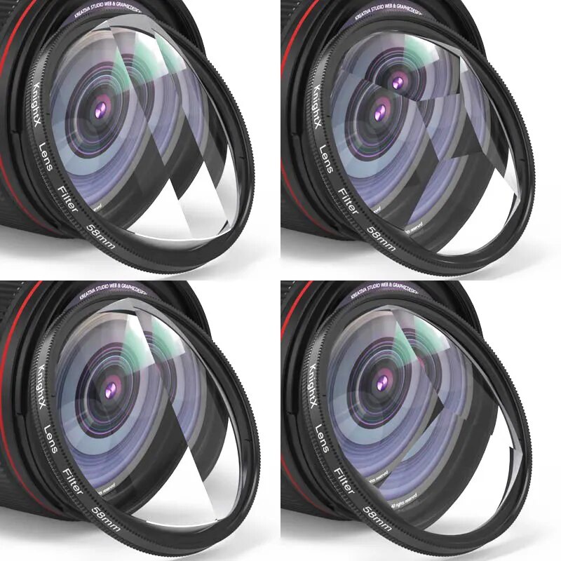 KnightX Kaleidoscope Glass Special Effects Prism Lens Halo Fx Filter Prism Filter CPL ND UV  Photogr
