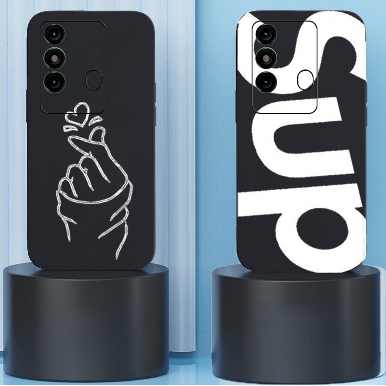 กรณีใช้งานร่วมกับ Itel Vision 3 Plus P38 Pro / Itel Vision 3 S17 P38 เคสโทรศัพท์ Anti-fall TPU ป้องกันลายนิ้วมือแฟชั่นแบรนด์รูปแบบโทรศัพท์มือถือฝาครอบ
