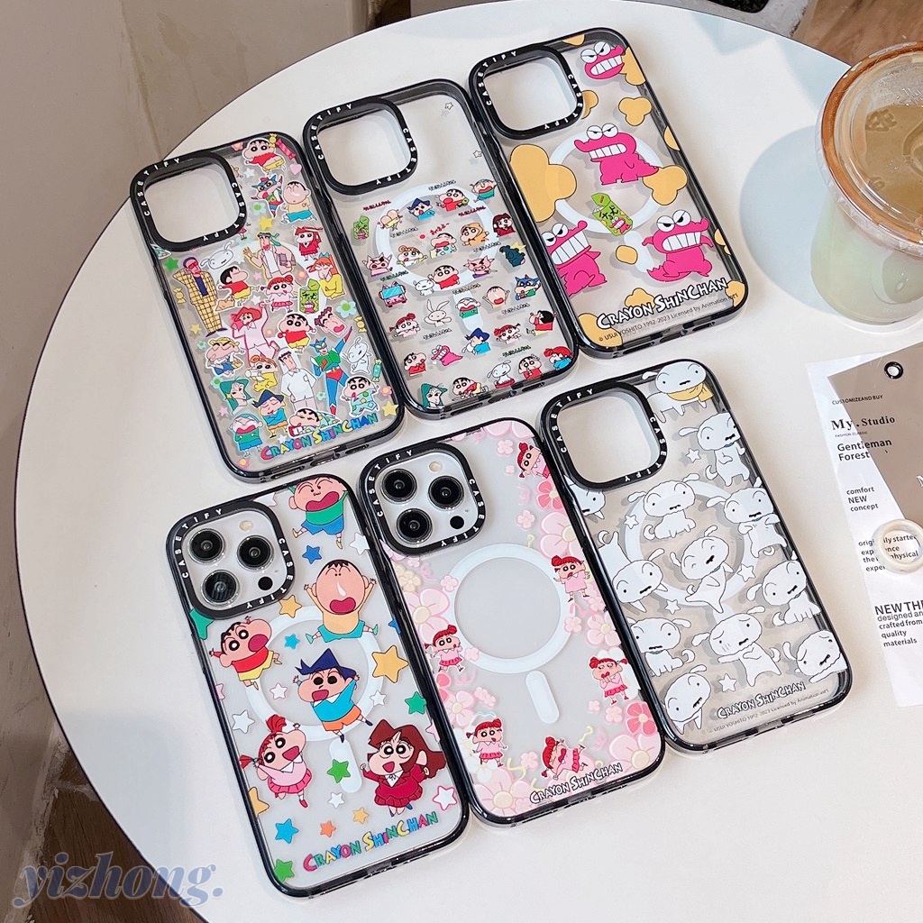 เคสโทรศัพท์มือถือ TPU นิ่ม ป้องกันรอยขีดข่วน ลายการ์ตูนชินจัง สําหรับ iPhone 15 Pro Max 14 Plus 11 13 12