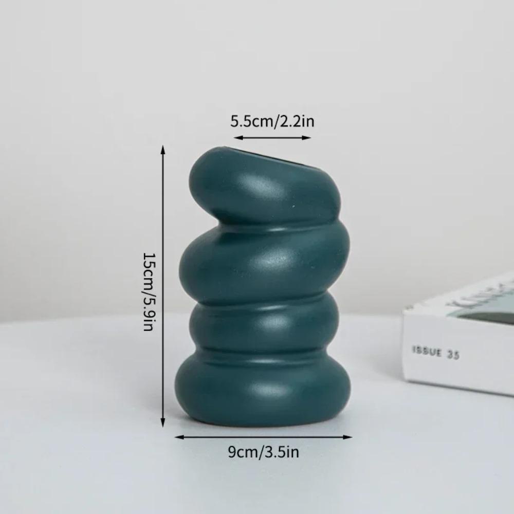 ชางไน แจกันดอกไม้,พลาสติกเลียนแบบเซรามิกกระถางดอกไม้,ครัวเรือนเกลียวออกแบบสไตล์นอร์ดิกการจัดดอกไม้ที่ทันสมัยตกแต่งบ้าน - รูปที่ 2