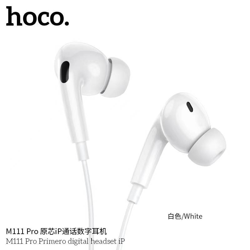 Hoco M111 หูฟัง ไมค์ในตัว รองรับ iOS Phone / Pad ไม่ต้องเชื่อมบลูทูธ มีปุ่มคอนโทรล เพิ่ม-ลดเสียง รับสาย-วางสาย hc3