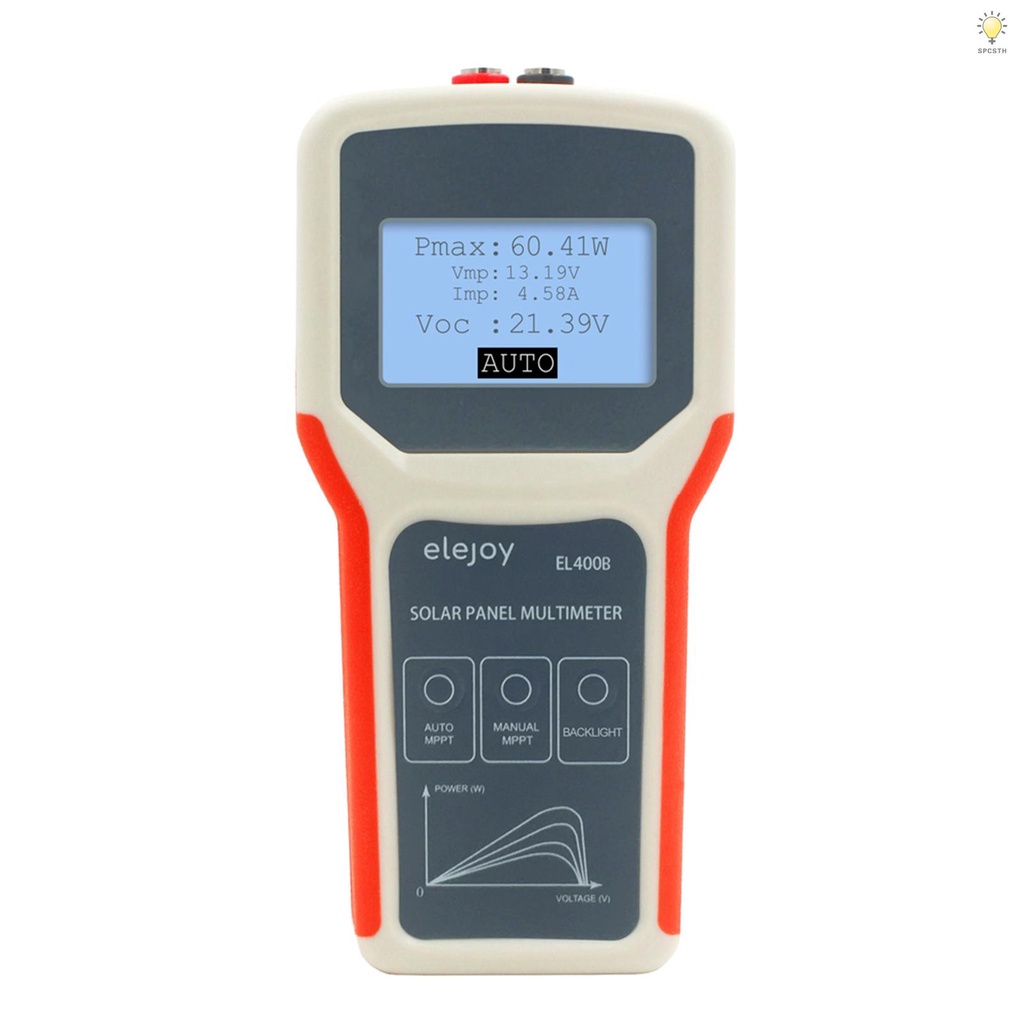 Cos เครื่องทดสอบแผงมัลติมิเตอร์ MPPT อัตโนมัติ แมนนวล แบบพกพา พร้อมจอแสดงผล LCD มีไฟแบ็คไลท์