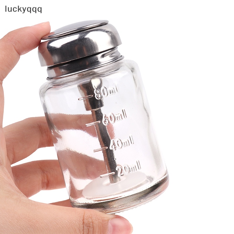 Luckyqqq ขวดปั๊มเปล่า แบบกดลง ขนาด 100 มล. สําหรับล้างเล็บ