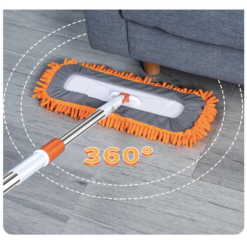 🔥 H Power 🔥 ไม้ถูพื้นไมโครไฟเบอร์ ดันฝุ่น ไม้ม็อบดันฝุ่นตัวหนอน ไม้ม็อบถูพื้น  ZA-001