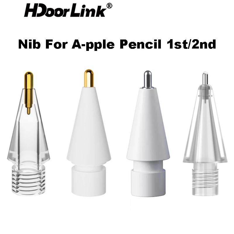 Hdoolink ปลายดินสอโลหะ แบบเปลี่ยน สําหรับ A/pple Pencil Tip Nib for A/pple Pencil 1st 2nd Generation 1 2th