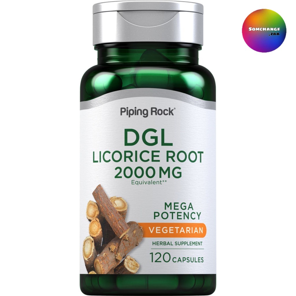 PipingRock DGL Licorice Root | Deglycyrrhizinated 2,000 mg. (120Capsules) สารสกัดรากชะเอม