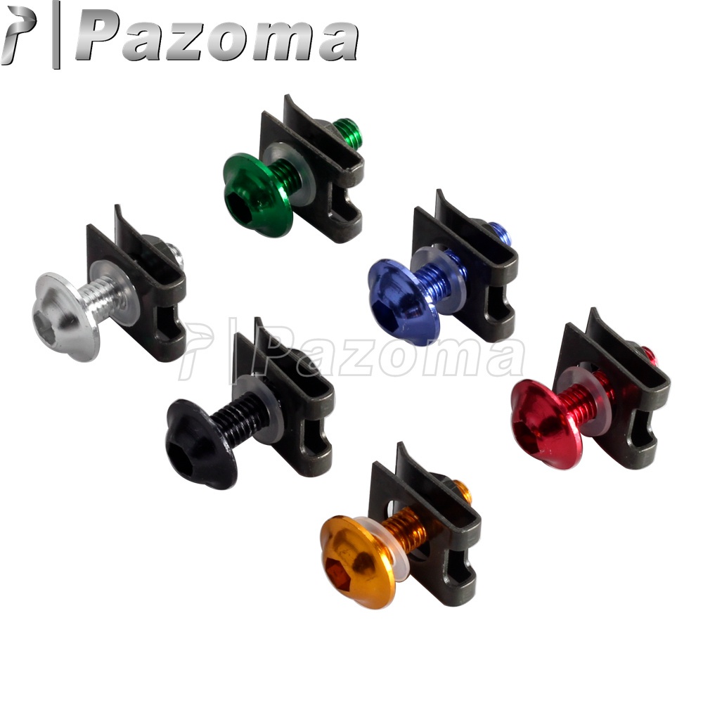 PA Universal รถจักรยานยนต์ M6 Fairing Body Bolts 6Mm X 20Mm Spire ความเร็ว Fastener X8