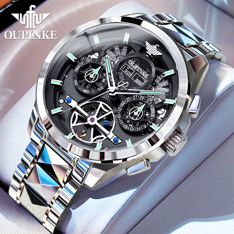OUPINKE 3233 ใหม่ นาฬิกาข้อมือแฟชั่น กันน้ํา อเนกประสงค์ สําหรับผู้ชาย 50 เมตร