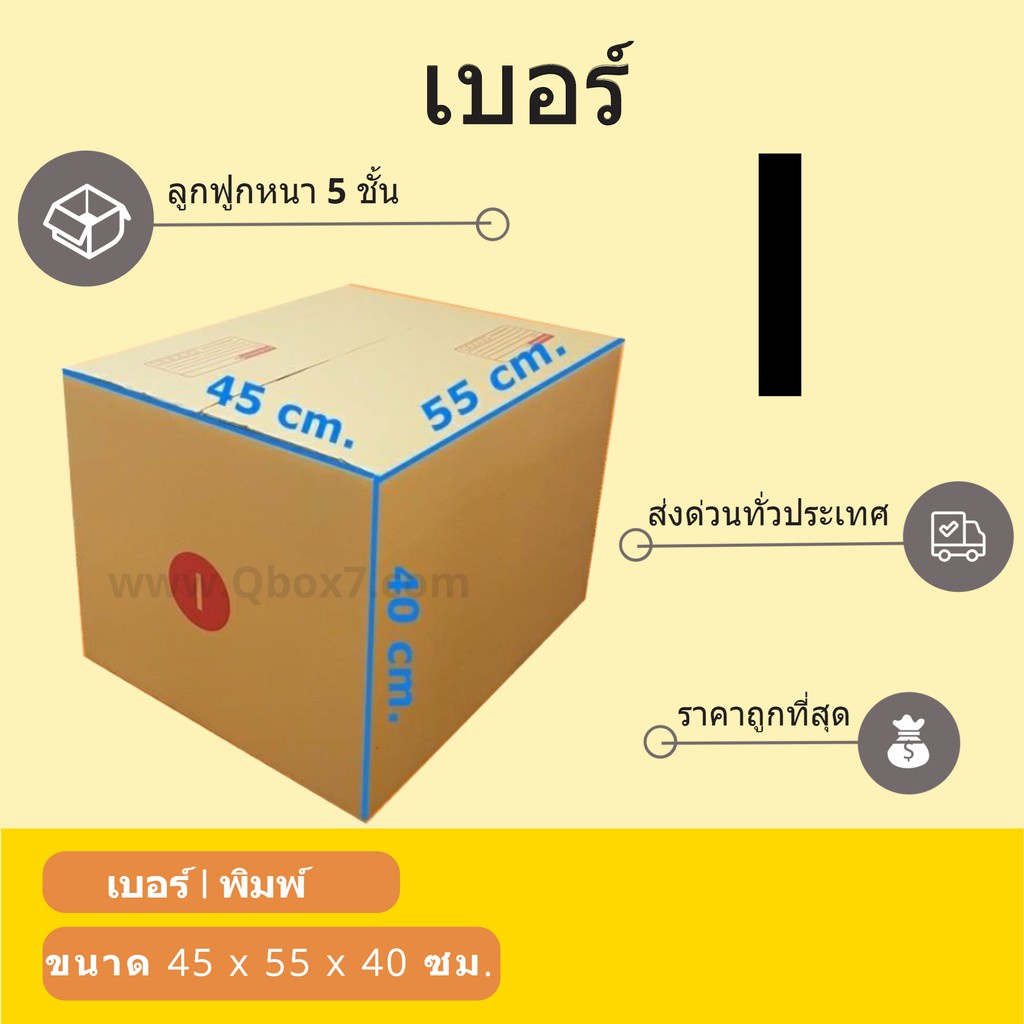 กล่องไปรษณีย์เบอร์ I (5ชั้น) ราคาถูกพร้อมส่ง (1 แพ๊ค 10 ใบ)