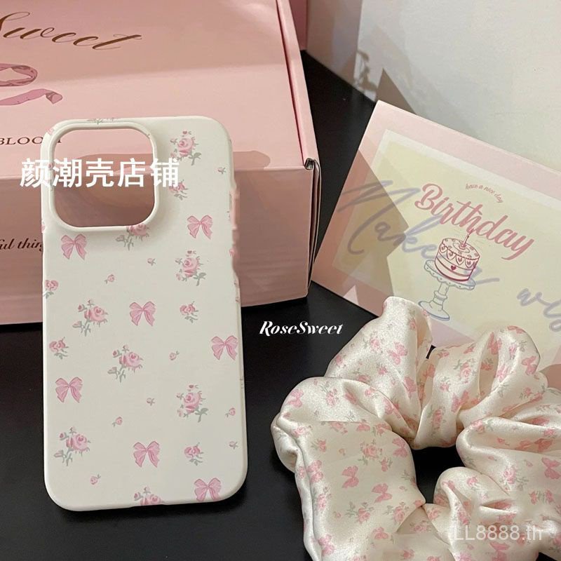 เคสป้องกันโทรศัพท์มือถือ ลายดอกไม้ กันกระแทก สําหรับ iPhone 15pro 11 12 13 14promax 7 8plus xr xsmax L5ET
