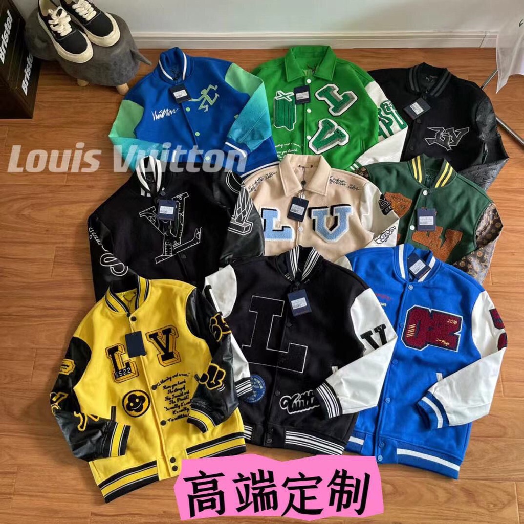 เสื้อแจ็กเก็ตเบสบอล หนัง PU ปักลาย แฟชั่นฤดูใบไม้ร่วง และฤดูหนาว สไตล์สตรีท สําหรับผู้ชาย และผู้หญิง