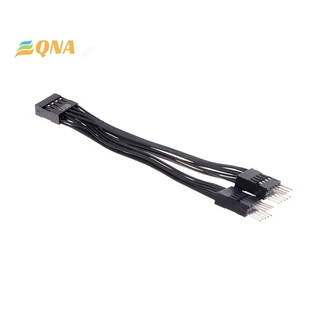 [QNA] ใหม่ สายเคเบิลต่อขยายเมนบอร์ดคอมพิวเตอร์ USB 9 Pin 1 Female เป็น 2 Male Y 1 ชิ้น