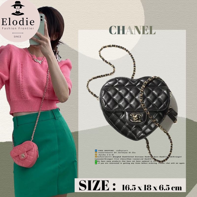 Chanel ชาแนล/กระเป๋าคู่รัก/กระเป๋าคาดเข็มขัดสุภาพสตรี