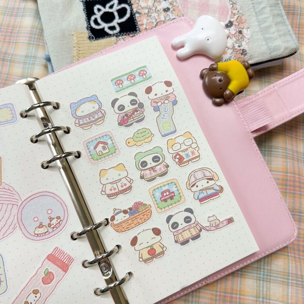 Galicici สติกเกอร์ ลายแพนด้าน่ารัก สไตล์เกาหลี สําหรับตกแต่งแท็บเล็ต DIY