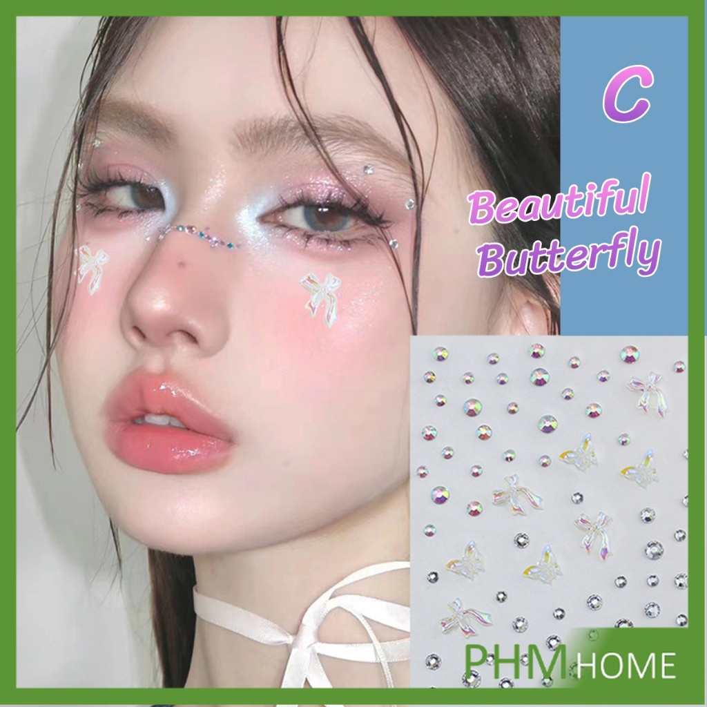 DIY เพชรติดหน้า สติ๊กเกอร์ติดหน้าติดทน Rhinestone sticker