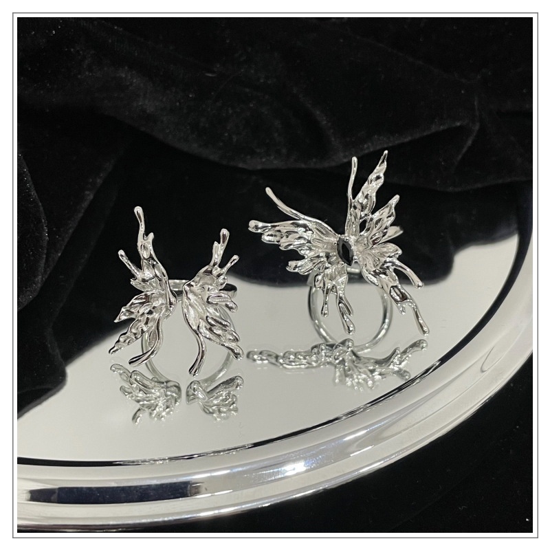 แหวนแฟชั่น รูปผีเสื้อ ขนาดเล็ก สําหรับผู้หญิงสไตล์ เกาหลี-Krismile.th - รูปที่ 6