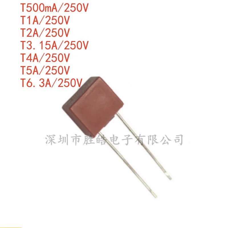 (10 ชิ้น) 392 ฟิวส์สแควร์แบ่งช้า T500mA/250V T1A/250V T2A/250V T3.15A/250V T4A/250V T5A/250V T6.3A/2