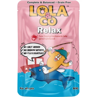 [ยกโหล 12 ซอง] Lola & Co อาหารเปียก สูตร Complete & Balance ขนาด 80 กรัม