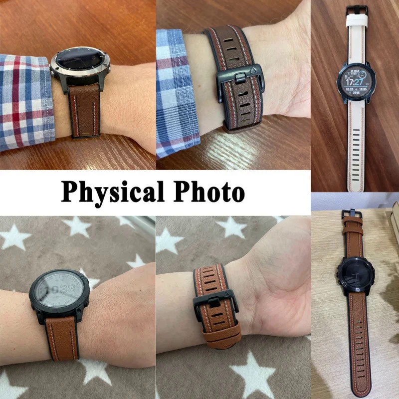 สายรัดสำหรับ Garmin marq นักกีฬานักผจญภัยนักกอล์ฟกัปตันนักบิน epix Gen 2 QuickFit 22 26มิลลิเมตร Fenix 7 7X 6 6X Pro 3 3hr ซิลิโคนหนัง E nduro 2สายนาฬิกาข้อมือสร้อยข้อมือ