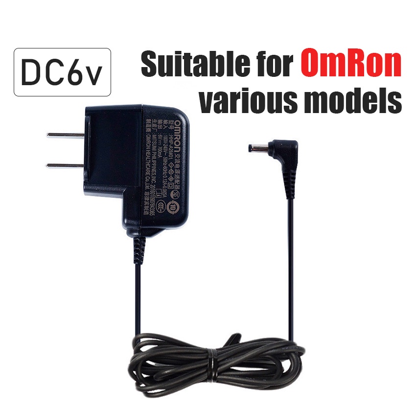 Omron อะแดปเตอร์พาวเวอร์ พร้อมส่ง  6V AC DC HEM-7132HEM-752、HEM-745C HEM-7300、HEM-712、HEM-780N3、HEM-741、HEM-746、HEM-780、