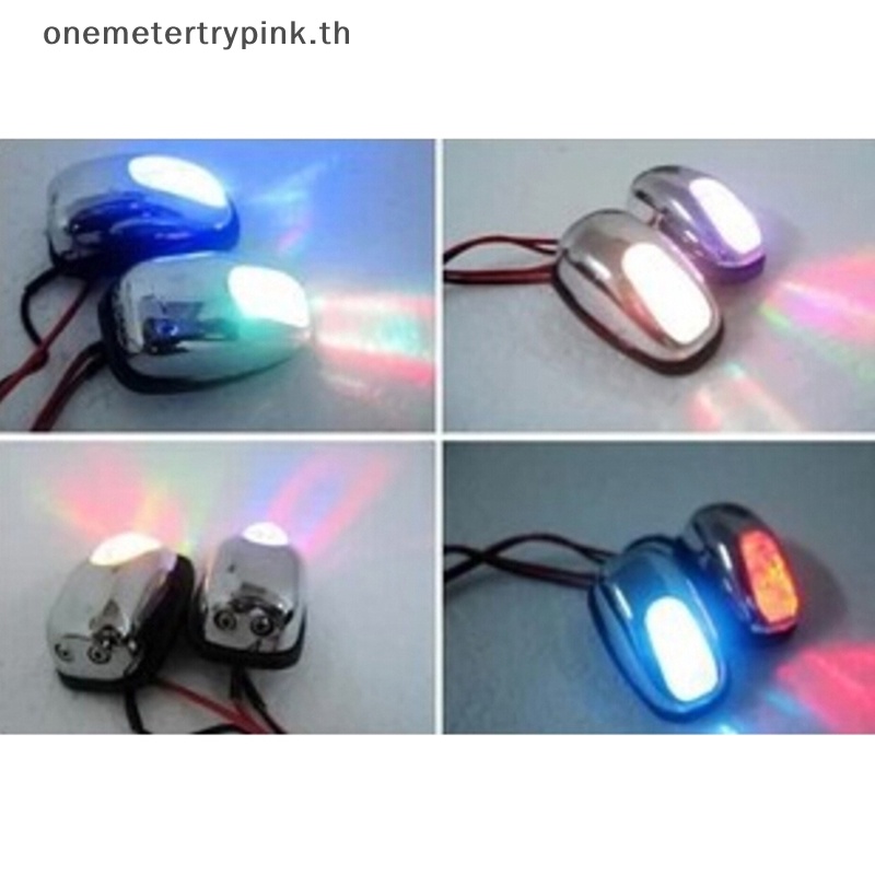 Onepink หัวฉีดที่ปัดน้ําฝนรถยนต์ มีไฟ Led 2 ชิ้น