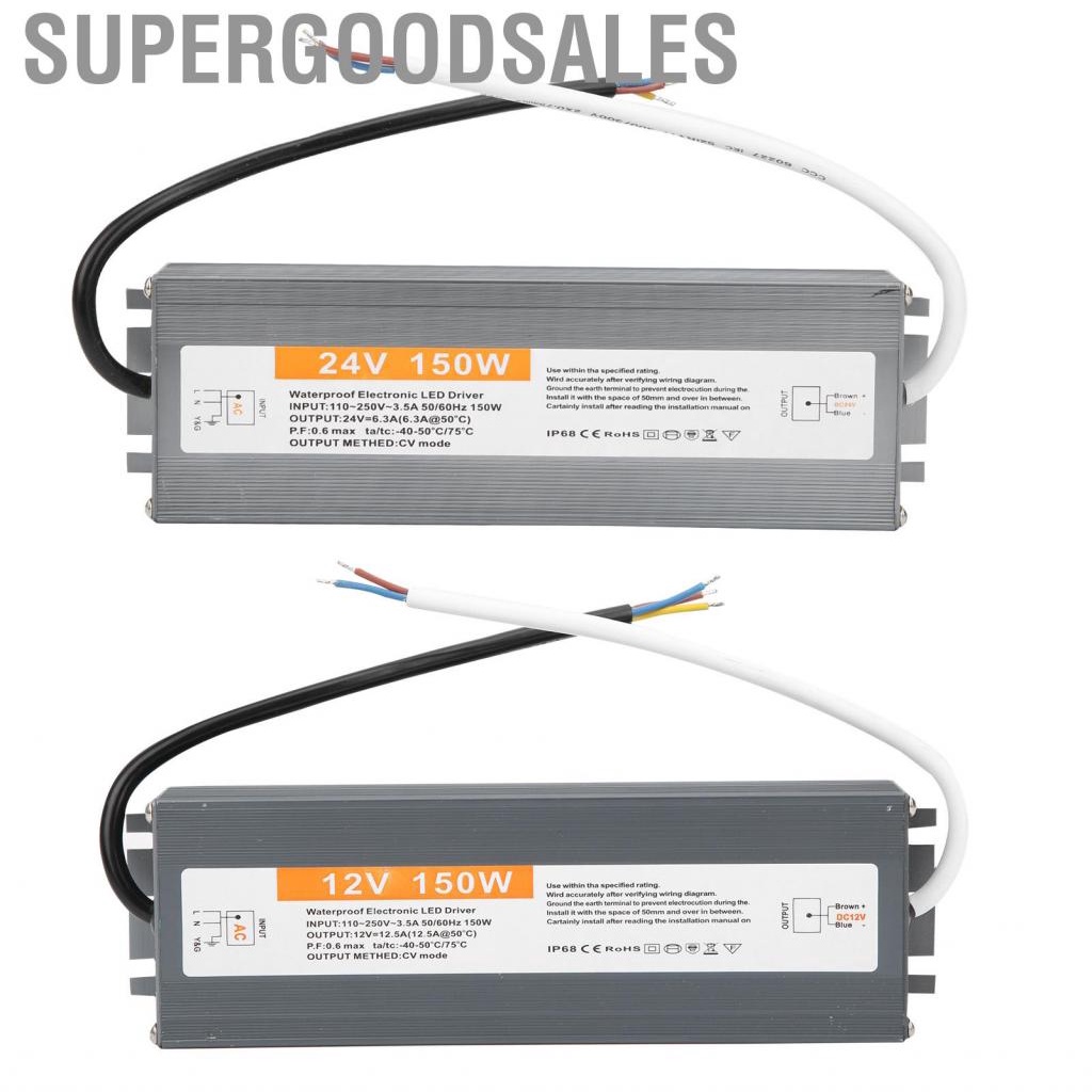 Supergoodsales LED Power Supply Driver  150W Waterproof AC170-250V 50/60HZ for Spotlights Light Bars