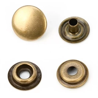 25 sets/100PCS bag 10/12.5/15/17/20mm hand pressed metal snap button rivet button clothes pants leather sewing button