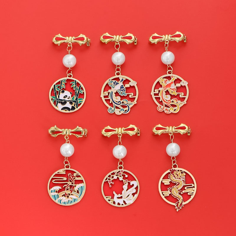 2024龙年新文胸น่ารักชุดโลหะโลหะผู้ชายและผู้หญิง创意针包เสื้อผ้าสวมใส่2024มังกรปีใหม่เข็มกลัดน่ารักชุดญี่ปุ่นเ