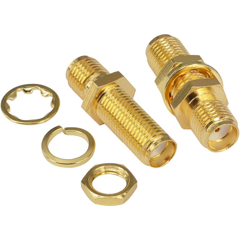 10pcs SMA Socket Connector SMA หญิง Bulkhead Connector SMA แผงแชสซี Mount Connector SMA หญิงหญิง Bar