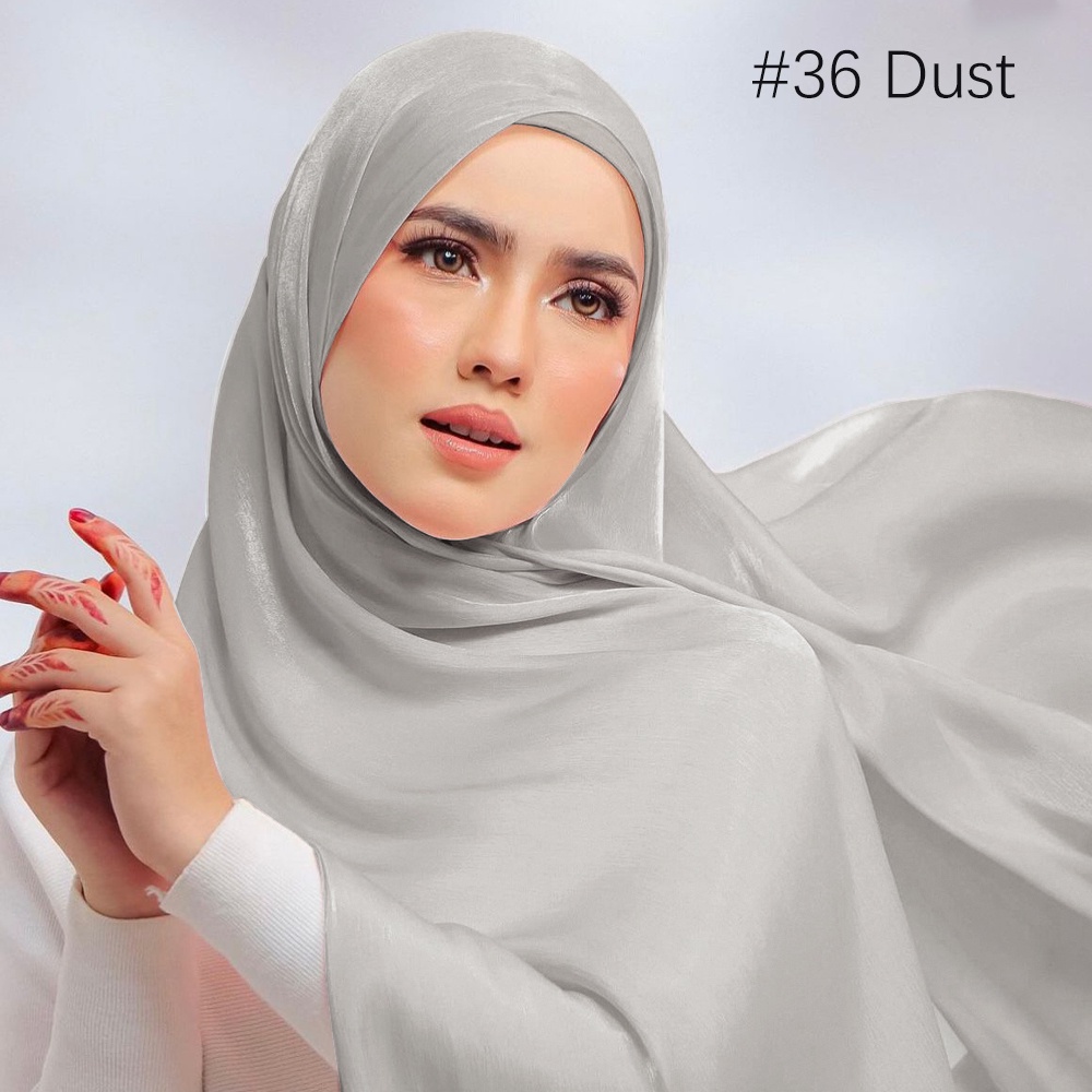 ผ้าพันคอฮิญาบ ผ้าซาติน ประดับชิมเมอร์ ขนาด 170X75 ซม. สไตล์มุสลิม สําหรับผู้หญิง