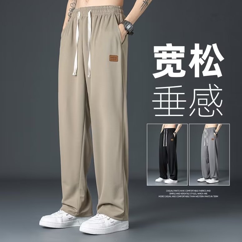 M-5xl อเมริกัน Plus ขนาดผ้าฝ้ายหลวมตรงตัดสีกากี Kargo Cargo Kerja Casual Slack กางเกงผู้ชายกางเกง Seluar Panjang Lelaki