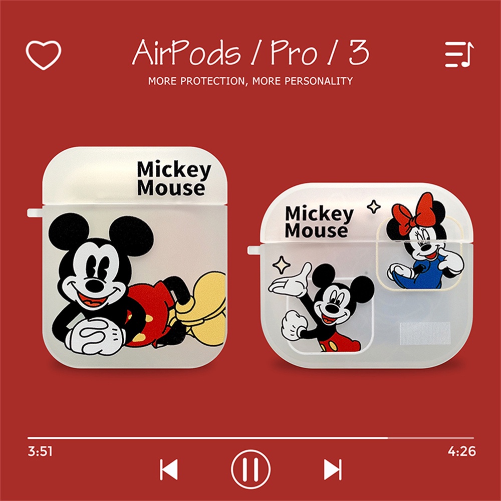 เคสหูฟัง TPU แบบนิ่ม ลายมิกกี้ มินนี่เมาส์ พร้อมพวงกุญแจ สําหรับ Airpods Pro 2nd Generation Pro 2 2022