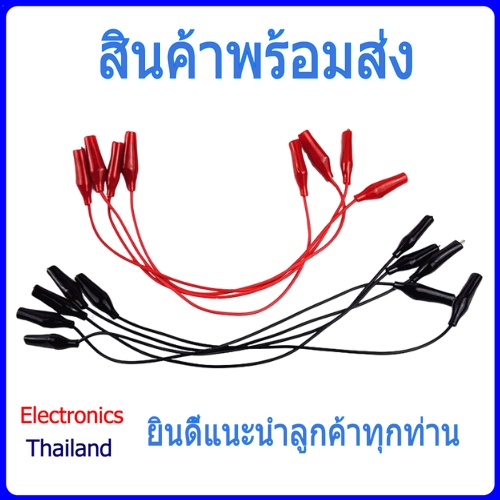 คลิปปากจระเข้ สายคีบ สายหนีบ ยาว 25cm (พร้อมส่งในไทย)