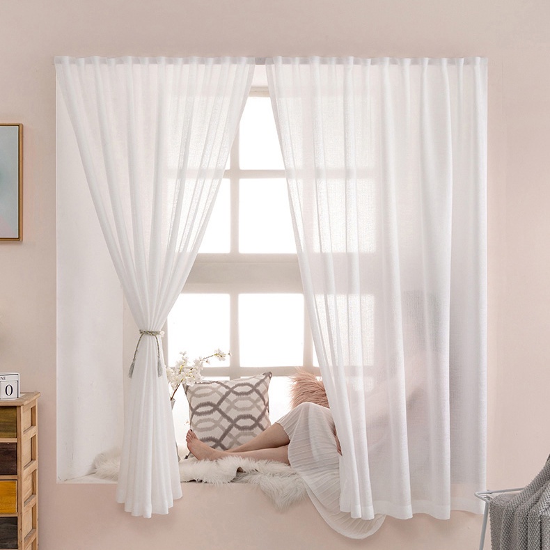 แนะนำ ผ้าม่าน ผ้าม่านสีขาว ม่านหน้าต่าง ผ้ามานประตู สไตล์มินิมอล ม่านโปร่งแสง ผ้าม่านตีนตุ๊กแก ไม่ต้องเจาะ ราคาพิเศษ มีเก็บเงินปลายทาง