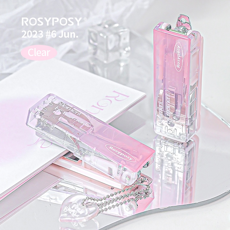 {Fairy Stapler} เครื่องเย็บกระดาษ แบบใส ไล่โทนสี ขนาดเล็ก ประหยัดแรงงาน แบบพกพา