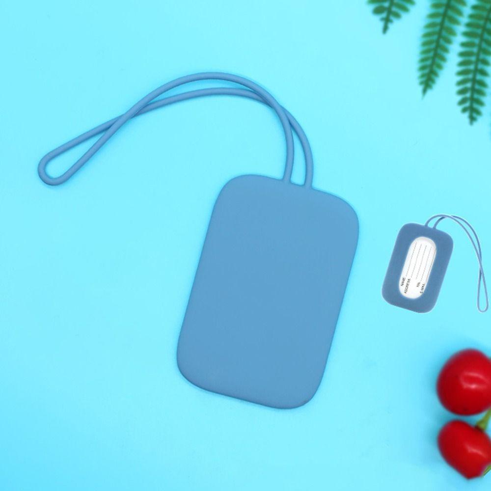 Imlon Portable Suitcase Identifier Tag, Soft Silicone Bags, Anti-lost with Lanyard Baggage Label Travel