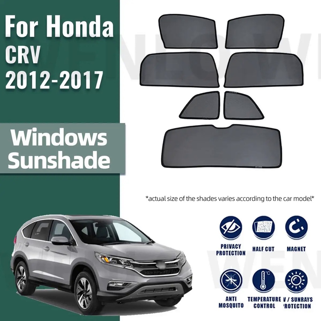 สําหรับ Honda CRV CR-V IV 2012 2013 2014 2015 2016 แม่เหล็กรถ Sunshade Shield ด้านหน้ากระจกผ้าม่านหน้าต่าง Sun Shade Visor