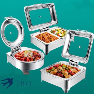 ถาดอาหาร สแตนเลส เตาแอลกอฮอล์  ผลิตจากสแตนเลส 304 เก็บความร้…