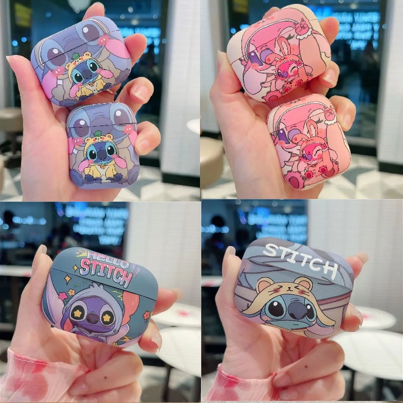 เคสหูฟัง ลายการ์ตูน Stitch สําหรับ AirPods Pro 2nd AirPods 3 1 2