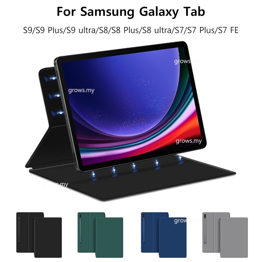 เคสแท็บเล็ต แบบฝาพับแม่เหล็ก กันกระแทก สําหรับ Samsung Galaxy Tab S9 S8 Ultra S7 FE S9+Plus Galaxy Tab S9 S8 S7