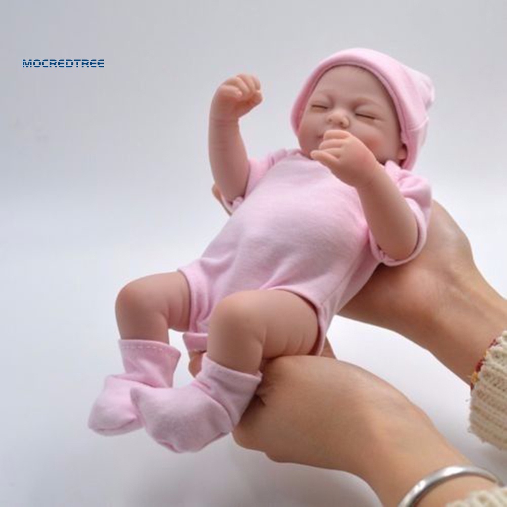 ตุ๊กตาเด็กทารกแรกเกิด ซิลิโคนนุ่ม น่ารัก เสมือนจริง 10 นิ้ว