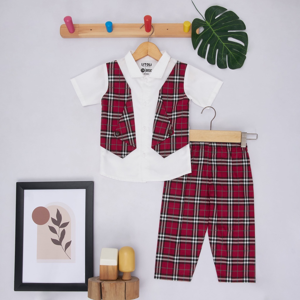 KEMEJA Litoli Tuxedo Shirt Mix 005 LKTM005