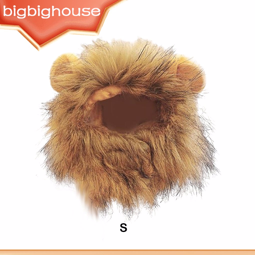 【Biho】หมวกกระต่าย สิงโตน่ารัก และตลก พร้อมหู โพลีเอสเตอร์ อุปกรณ์เสริม สําหรับสัตว์เลี้ยง แมว