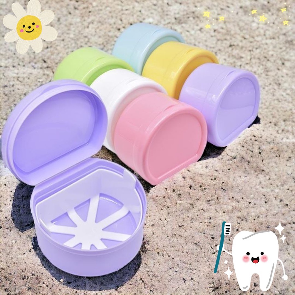 กล่องรีเทนเนอร์-ใหญ่ ที่เก็บฟันปลอม คุณภาพดี #E-0051