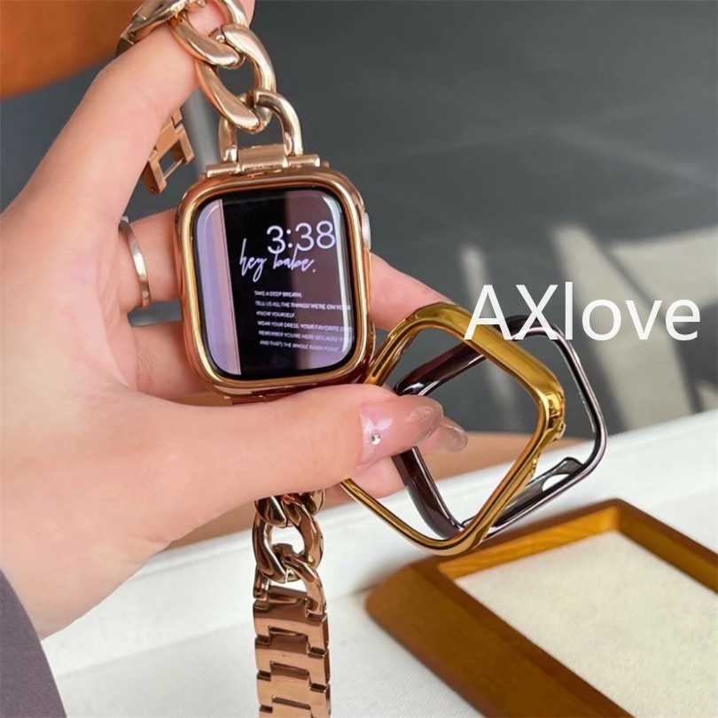 เคสนาฬิกาข้อมือ PC สําหรับ Apple Watch Band 49 มม. Ultra 2 41 มม. 45 มม. 42 มม. 38 มม. 40 มม. 44 มม. iWatch Series 9 8 7se 6 5 4 3 2 1