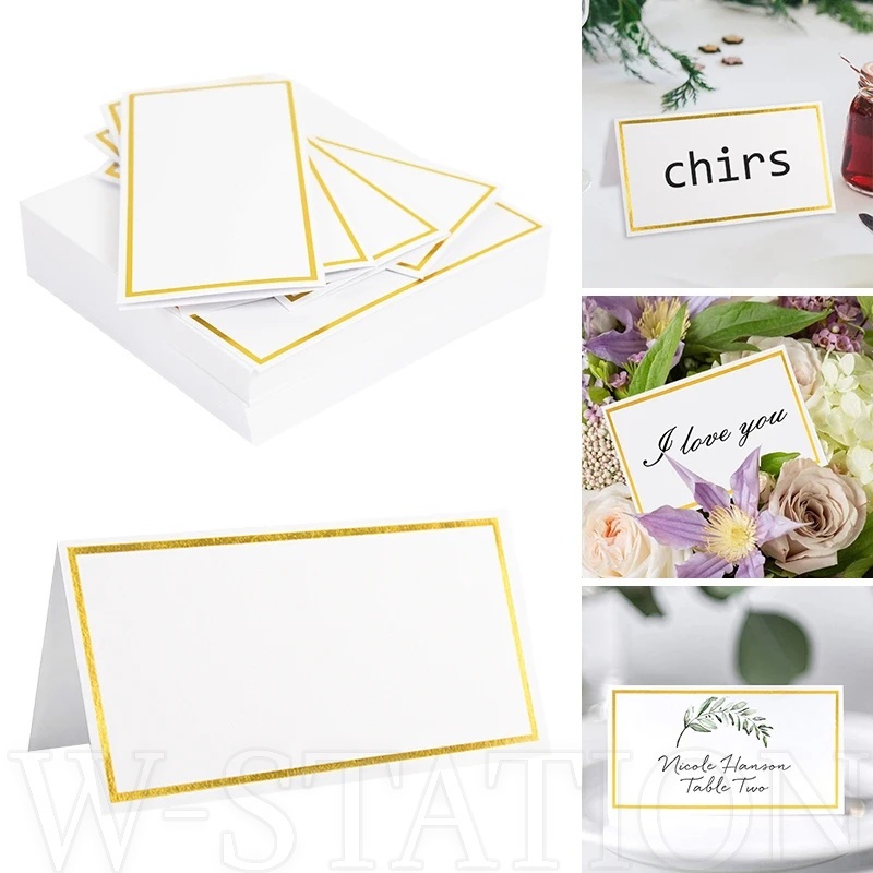 ป้ายแท็ก แนวตั้ง ลายดอกไม้ สีบรอนซ์ สําหรับตกแต่งโต๊ะงานแต่งงาน ให้เป็นของขวัญ ให้เพื่อน 50 ชิ้น