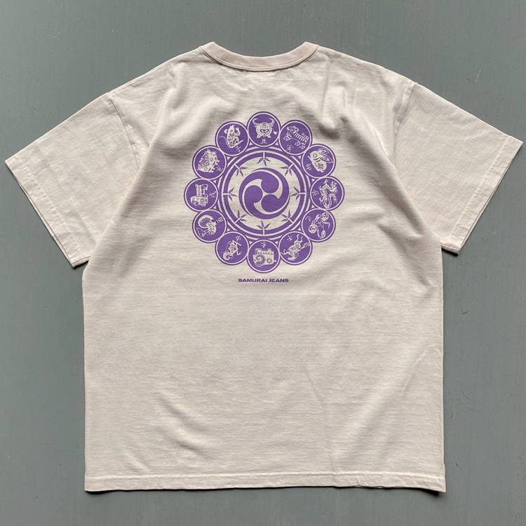 SAMURAI JEANS SAMURAI 12 Zodiac Series เสื้อยืดแขนสั้นผ้าฝ้ายแท้
