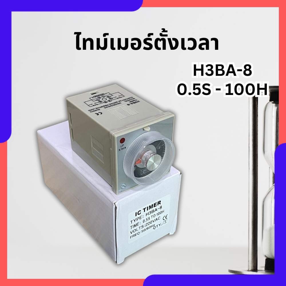 TIMER ตัวตั้งเวลา เครื่องตั้งเวลา H3BA-8 และ H3CH-A8 (OMRON) ไทม์เมอร์ พร้อมส่ง