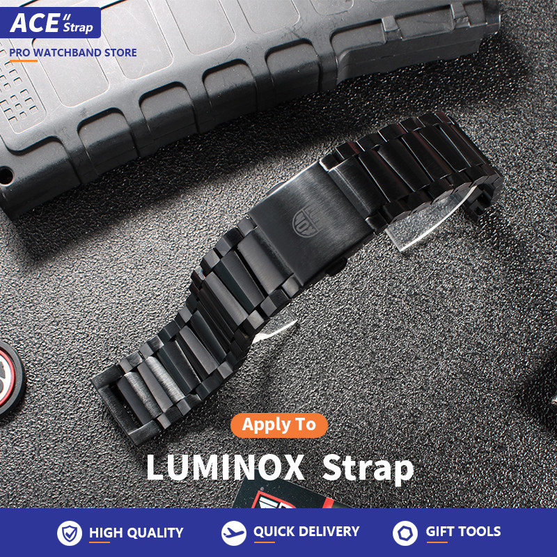 เหมาะสำหรับนาฬิกา LUMINOX สายสแตนเลส 23mm เหมาะกับรุ่น 6421 6422 F-117