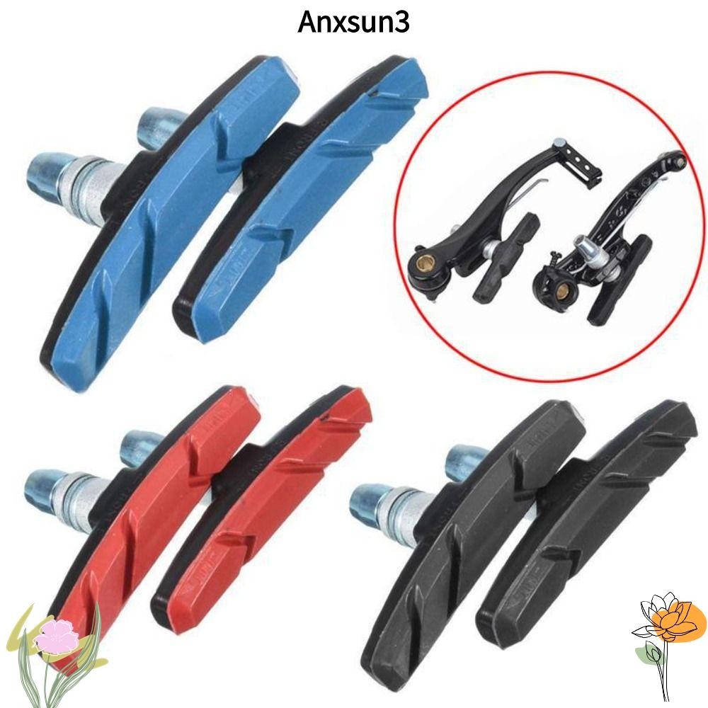 Anxsun3 1 คู่จักรยาน V Braking Pads,ยาวนาน 3 สีจักรยานเงียบผ้าเบรค,ยางระบบเบรค + โลหะยางทนทานผ้าเบรคจักรยานเสือภูเขา ราคา ถูกที่สุด ดีลบีเคเค